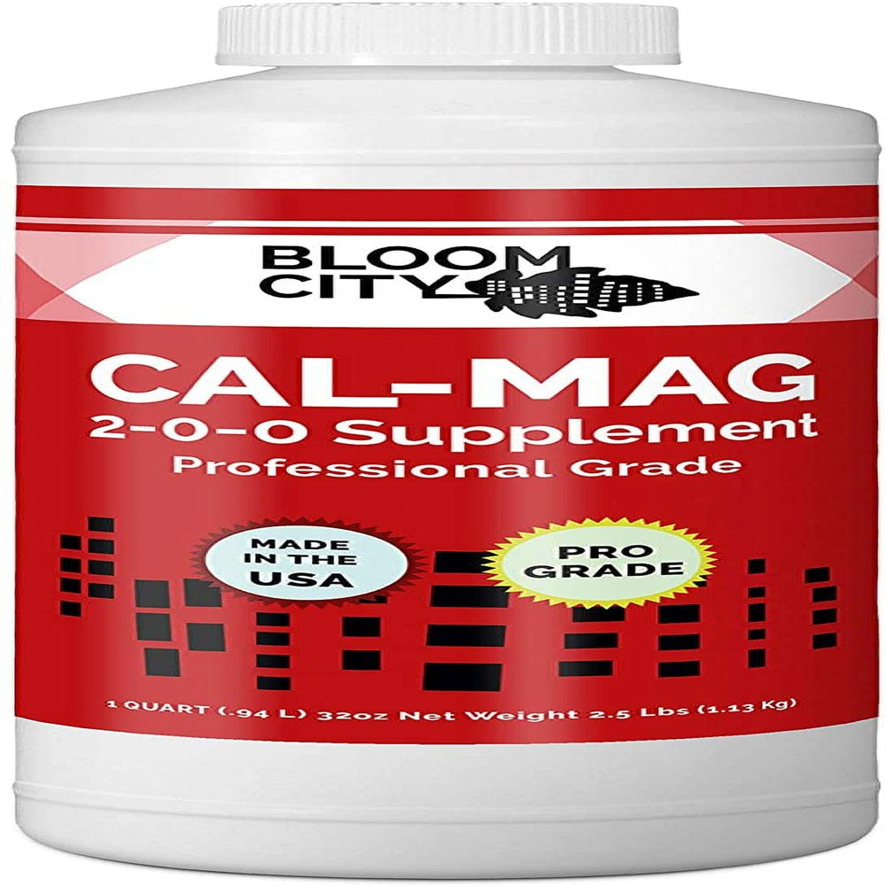 Bloom City Professional Grade Ultra Pure Cal-Mag Growing Fertilizer, Quart (32 Oz)