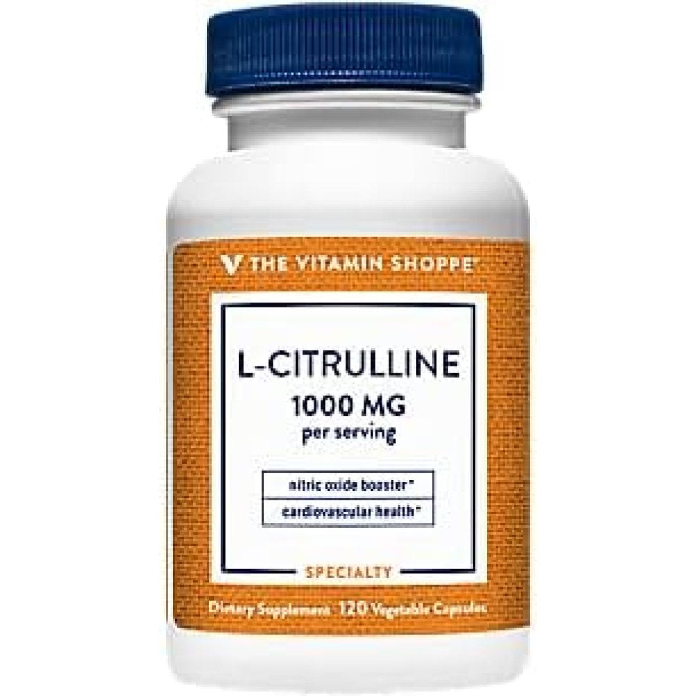HTYSUPPLY L-Citrulline 1,000MG, Free Form Antioxidant with Nitric Oxide Production, Supports Cardiovascular Health, Endurance, & Energy (120 Veggie )