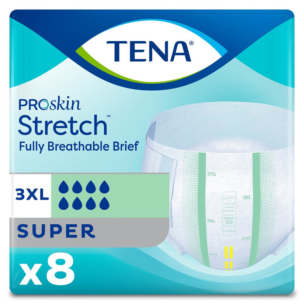 TENA Stretch Bariatric Incontinence Breathable Brief, 3X-Large, 32 Ct