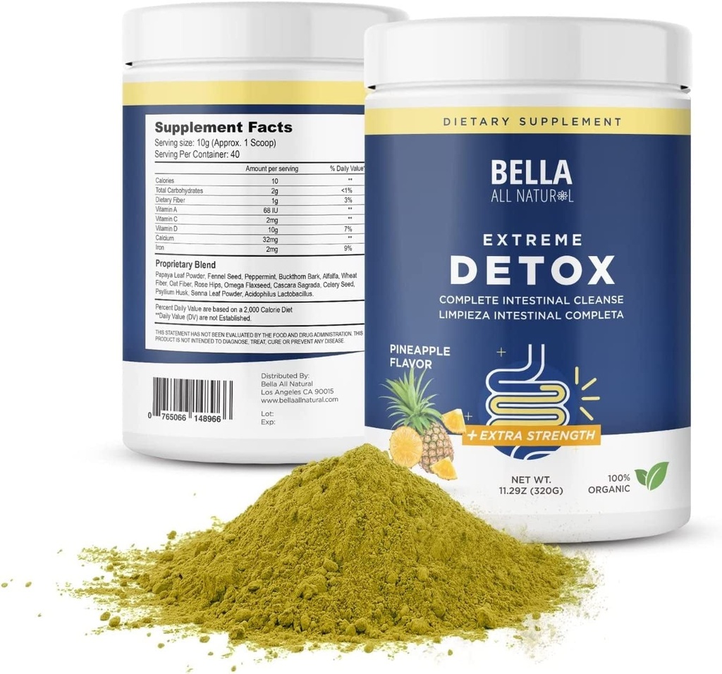 Bella All Natural Extreme Detox Powder (Pineapple)