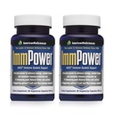 American Biosciences Immpower, AHCC Mushroom Extract Immune System Support - Immune Support Supplement for Adults - Supports Cytokine Function - 30 Vegetarian Capsules, 500Mg/Capsule (2 Pack)