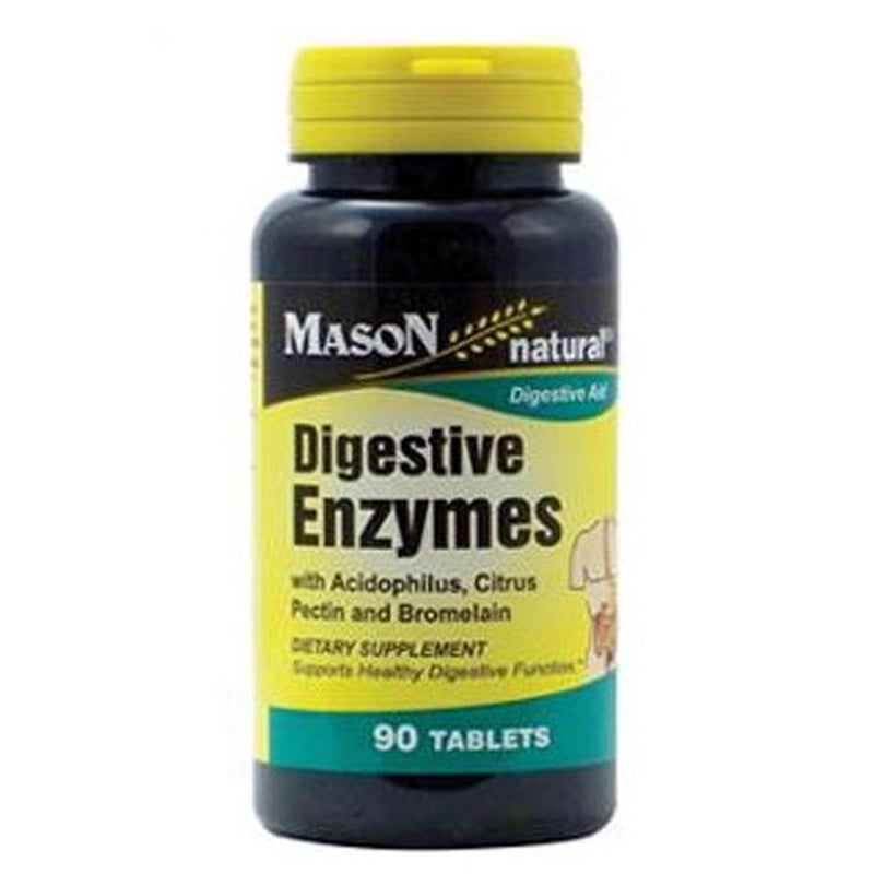 Mason Natural Digestive Enzymes Dietary Supplement Tablets - 90 Ea, 3 Pack