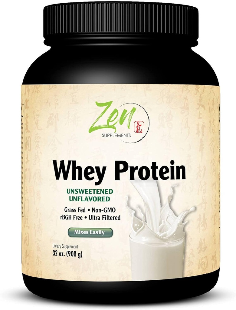 Organic Grass Fed Whey Protein 19G per Serving Keto Friendly - Unflavored 32 Oz-Powder