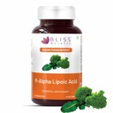 Bliss Welness Alpha Lipoic Acid 300Mg | Natural & Pure R Type Ala | Universal Antioxidant Liver Health Energy Booster Blood Sugar Management Supplement - Pack of 60 Vegetarian Tabl