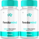 (2 Pack) Feedamind - Brain Boost Supplement - Dietary Supplement for Focus, Memory, Clarity, & Energy - Advanced Cognitive Support Formula for Maximum Strength - 120 Capsules