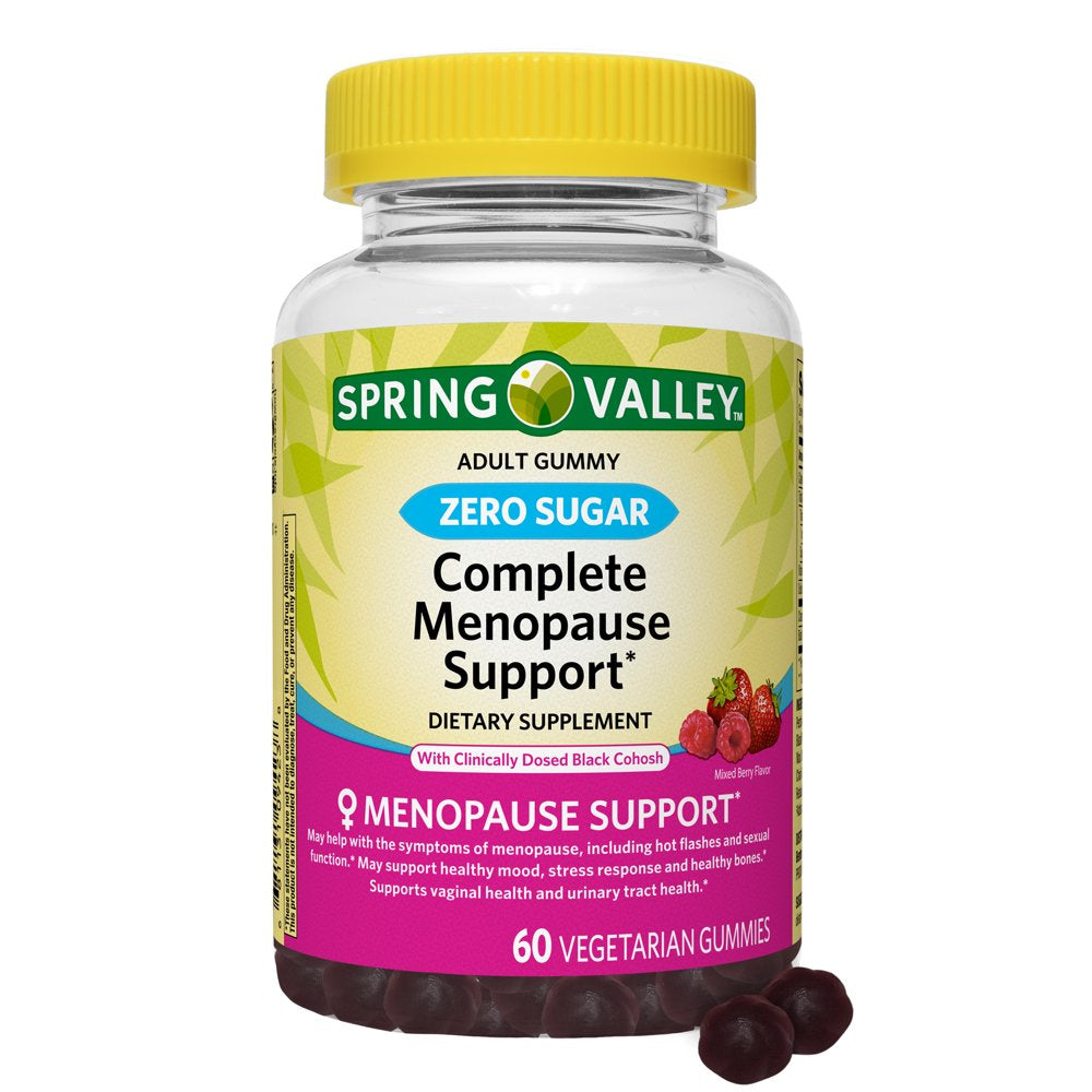 Spring Valley Zero Sugar Complete Menopause Support Vegetarian Gummies, 60 Count