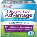 Digestive Advantage Daily Probiotic Capsules, 50 Ct (Pack of 2)