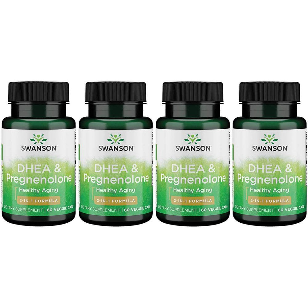 Swanson Dhea and Pregnenolone 60 Veg Caps 4 Pack