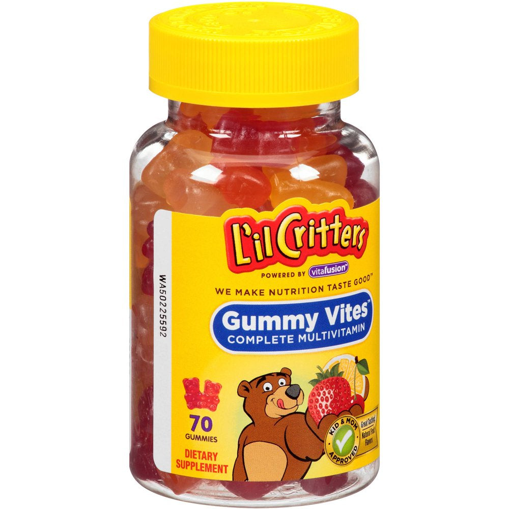 L'Il Critters Gummy Vites Multi-Vitamin & Mineral Gummy Bears, 70 CT (Pack of 3)