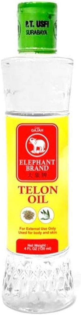 Minyak Telon Cap Gajah (TELON OIL) - 4 Fl Oz (Pack of 3)