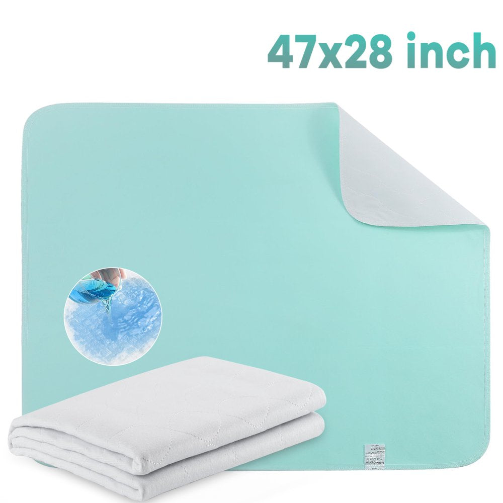 Bed Pad,Zpl Incontinence Reusable Bed Pad,Heavy Absorbent Waterproof Washable Underpad,47 X 28 Inch