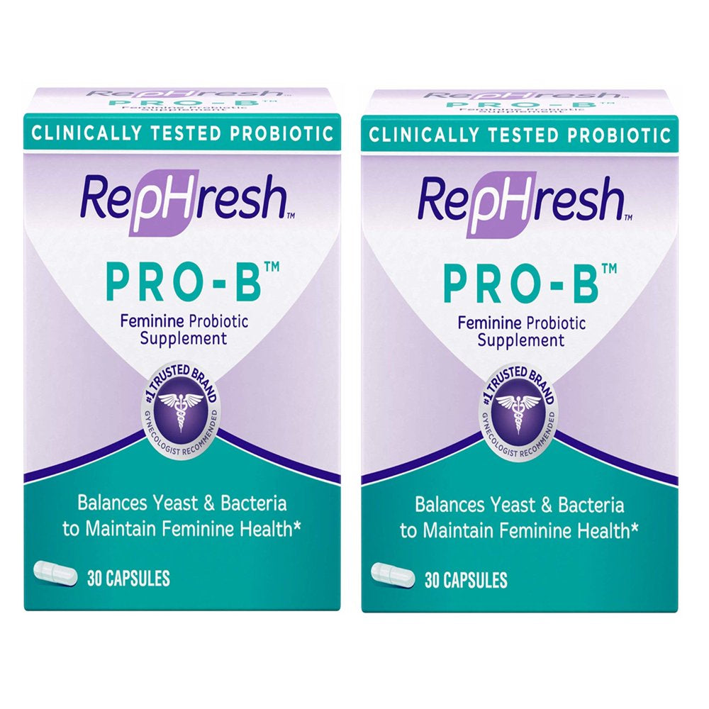 Rephresh Pro-B Probiotic Supplement for Women, 30 Oral Capsules - 2 Pack