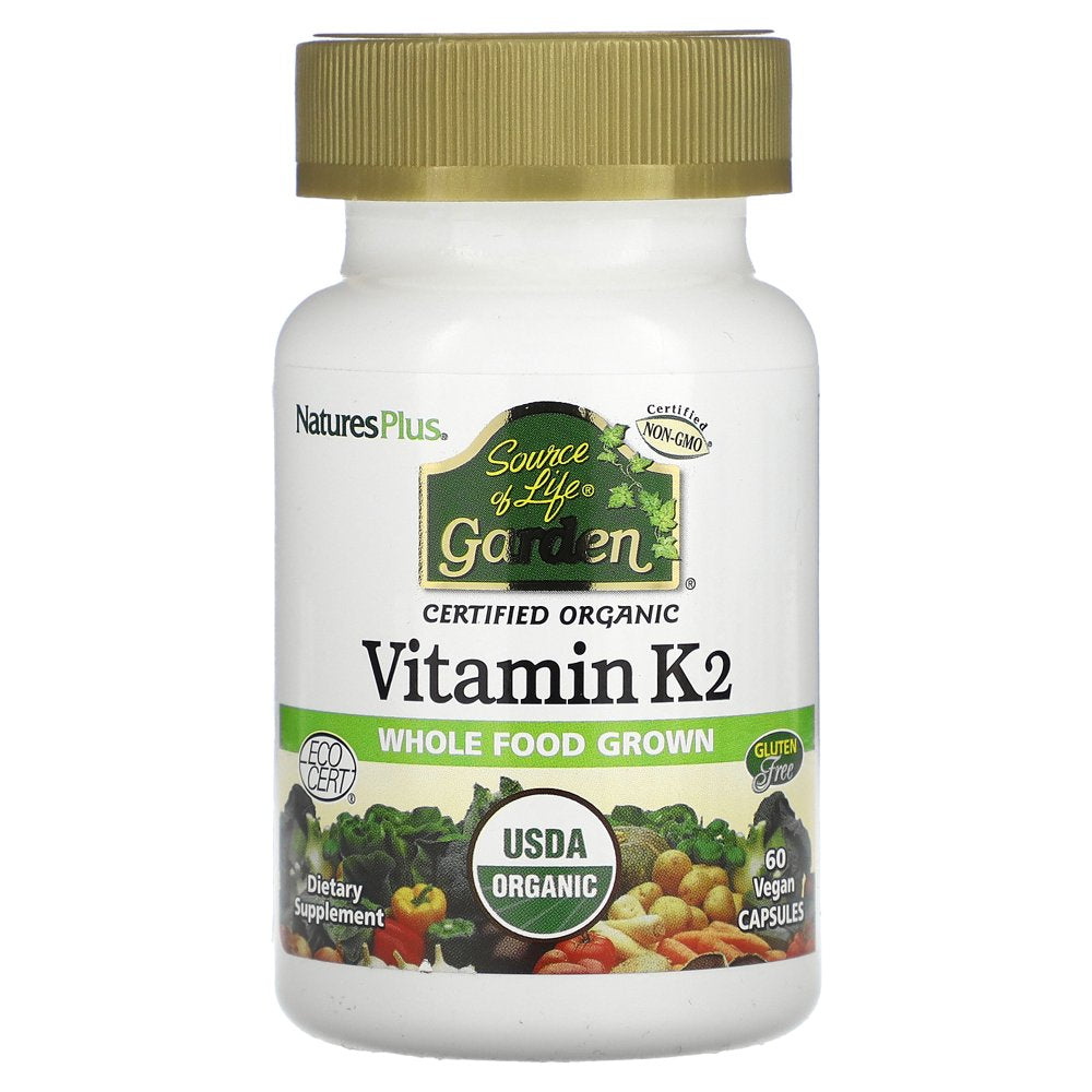 Naturesplus, Source of Life, Garden, Organic Vitamin K2, 60 Vegan Caps