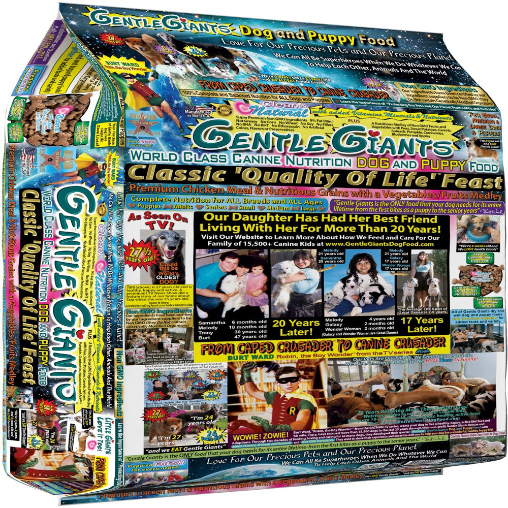 Gentle Giants World Class Canine Nutrition Dog and Puppy Food Classic Quality of Life Chicken Feast, 30-Lb