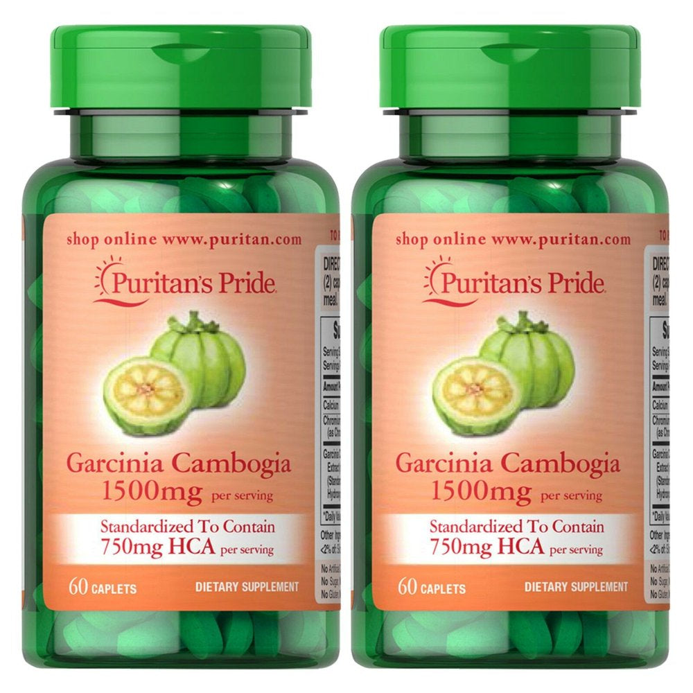 Puritan'S Pride Garcinia Cambogia 750 Mg - 60 Caplets Weight Loss Fath Burner (2 PACK)