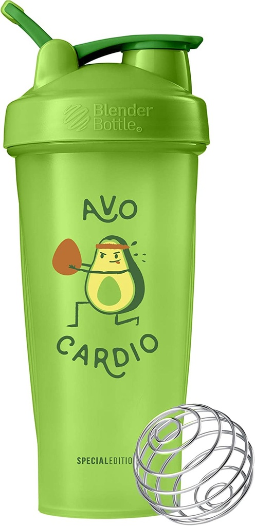 Blenderbottle Just for Fun Classic 28-Ounce Shaker Bottle, Avo Cardio,Green