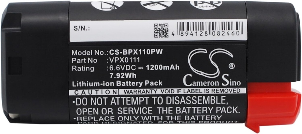 6.6V Battery Replacement Is Compatible with VPX1501 VPX1301 VPX2102 VPX1201 VPX1401 VPX1101 VPX1212X VPX1301X VPX1212 VPX1101X