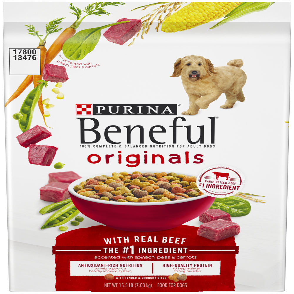 Purina Beneful Dry Dog Food, Originals with Real Beef, 15.5 Lb. Bag
