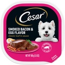 Cesar Classic Loaf in Sauce Smoked Bacon and Egg Flavor Wet Dog Food, 3.5 Oz Tray