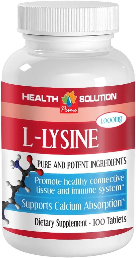 Energy Boost Burner - L-LYSINE 1000MG - Pure and Potent Ingredients - L-Lysine Now - 1 Bottle (100 Tablets)