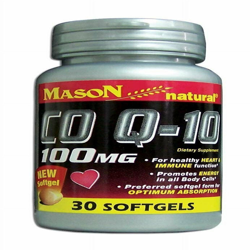 Mason Natural Co Q-10, 100 Mg Softgels, 30-Count Bottle
