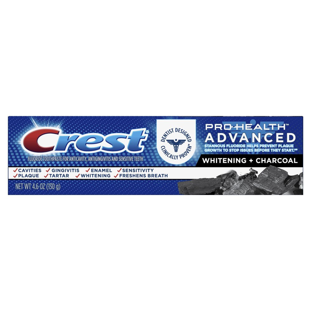 Crest Pro-Health Toothpaste, Advanced Teeth Whitening + Charcoal, 4.6 Oz