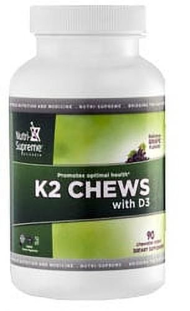 Nutri-Supreme Research Kosher Vitamin K2 with D3 Chews - 90 Chewable Tablets