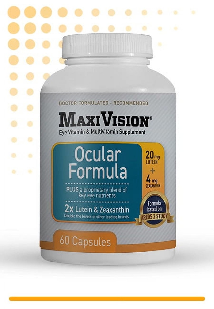 Maxivision Ocular Formula - Eye Vitamin - 60 Capsules - Dense in Lutein & Zeaxanthin