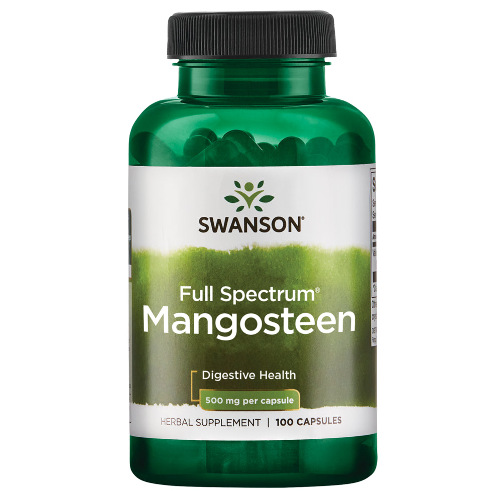 Swanson Mangosteen Capsules, 500 Mg, 100 Count