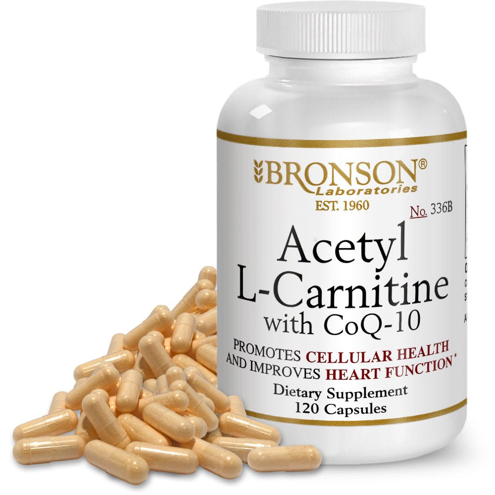 Bronson Acetyl L-Carnitine with Coq10, 120 Capsules