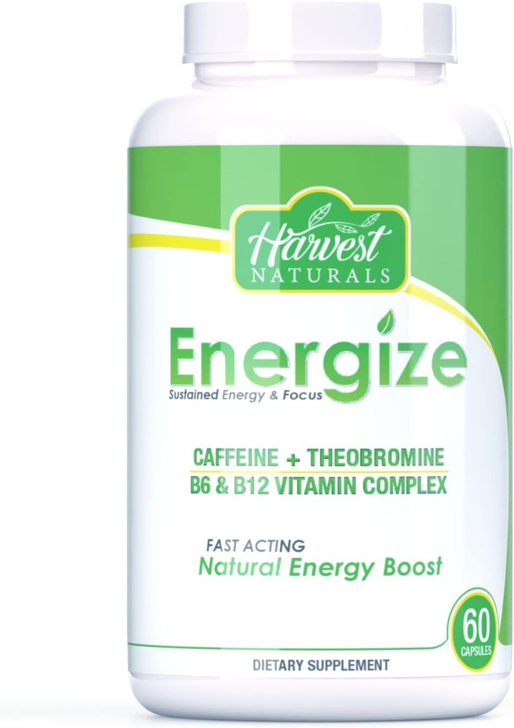 Energize Capsules - Sustained Energy & Focus - 60 Count