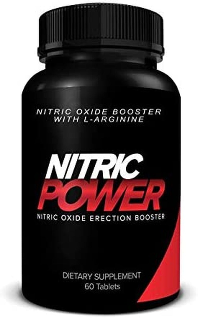 Nitric Power Nitric Oxide Supplement with L-Argenine - 800Mg - Promotes Muscle Growth, Vascularity and Energy - Supports Physical Endurance, 60 Capsules