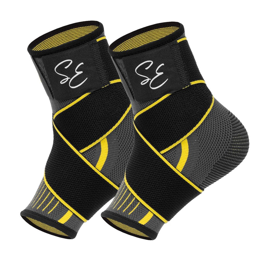 Special Essentials 1 Pair Ankle Brace with Ankle Strap for Men & Women: Plantar Fasciitis Relief, Ankle Support, Neuropathy Pain Relief, Achilles Tendonitis, Ankle/Foot Compression Sleeve Wrap