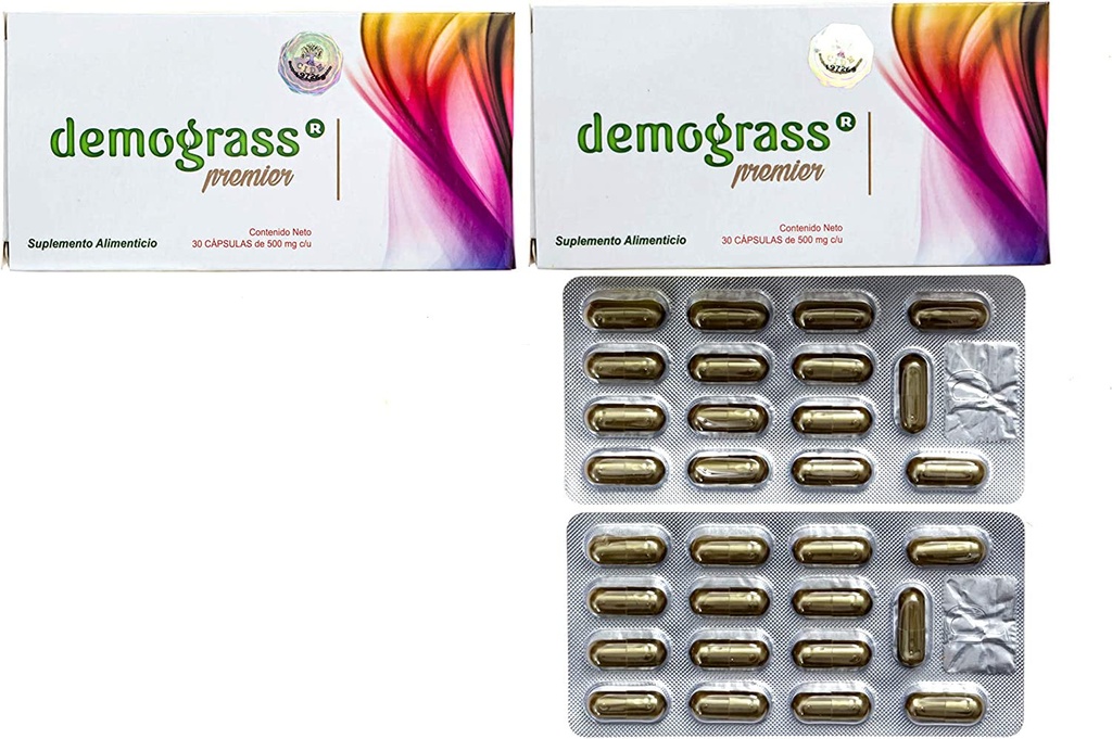 Demograss Premier 2 Pack, Dietary Supplement Weight Loss 60 Capsules, Demograss 100% Original / Demograss Premier 2 Pack, Suplemento Dietético Pérdida De Peso 60 Cápsulas, Demograss 100% Original