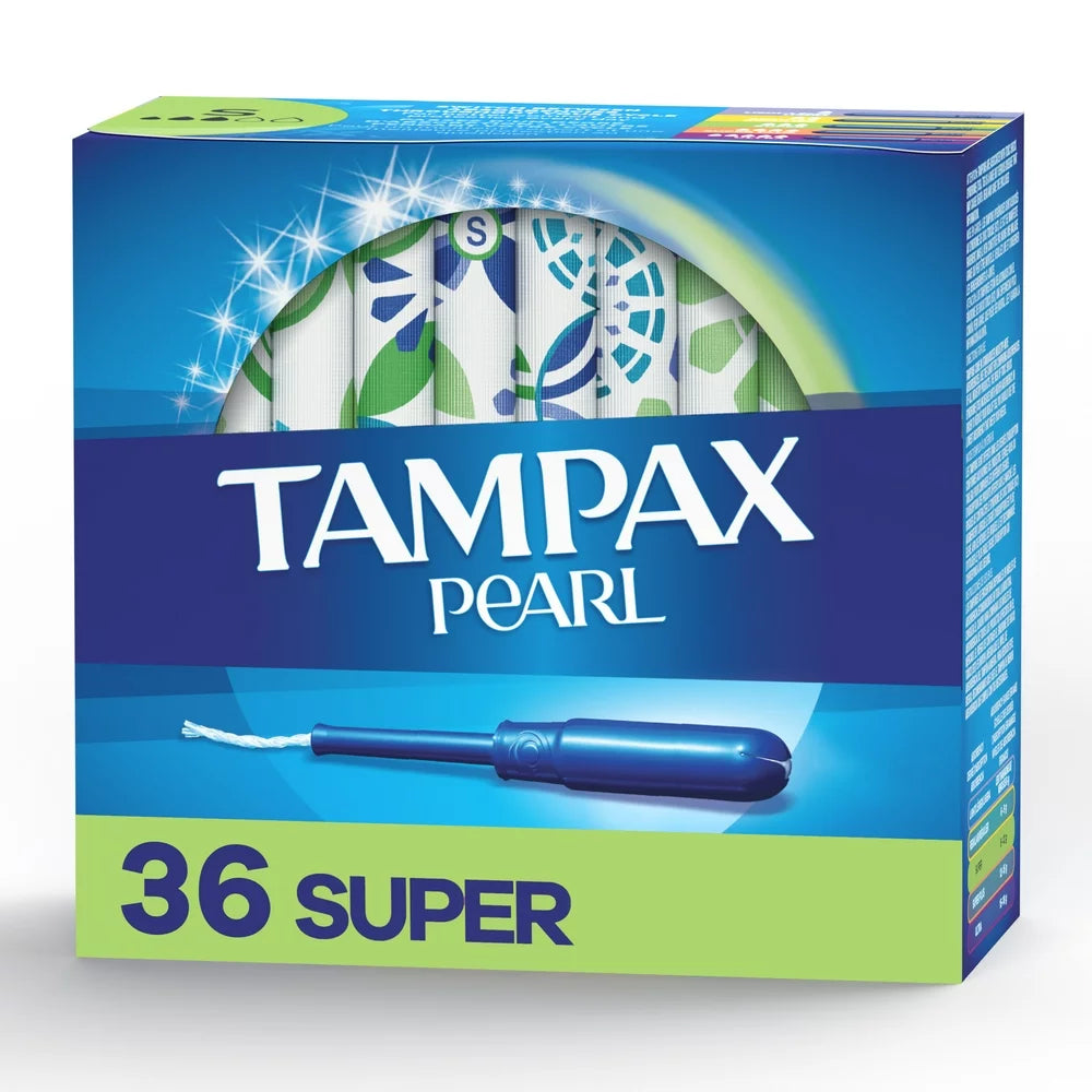 Tampax Pearl Tampons with Leakguard Braid, Super Absorbency, 36 Ct
