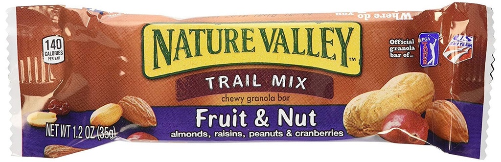 Bulk Buy Multipack Nature Valley Fruit & Nut Granola Bars - 48-Pack 1.2Oz Trail Mix Chewy Granola Bars