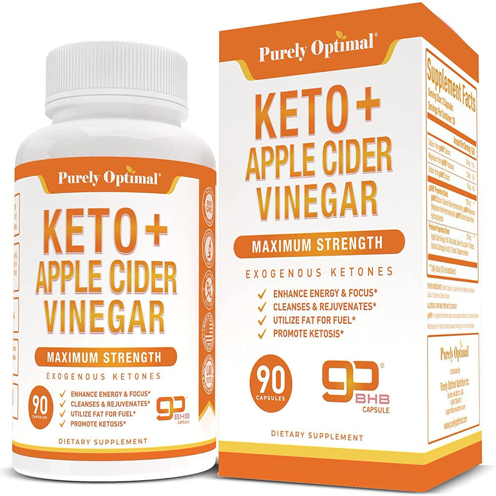 Premium Keto Pills Apple Cider Vinegar Capsules with Mother - Utilize Fat for Energy with Ketosis, Boost Energy & Focus, Manage Cravings, Metabolism Support - Bhb Keto Diet Pills for Women, Men