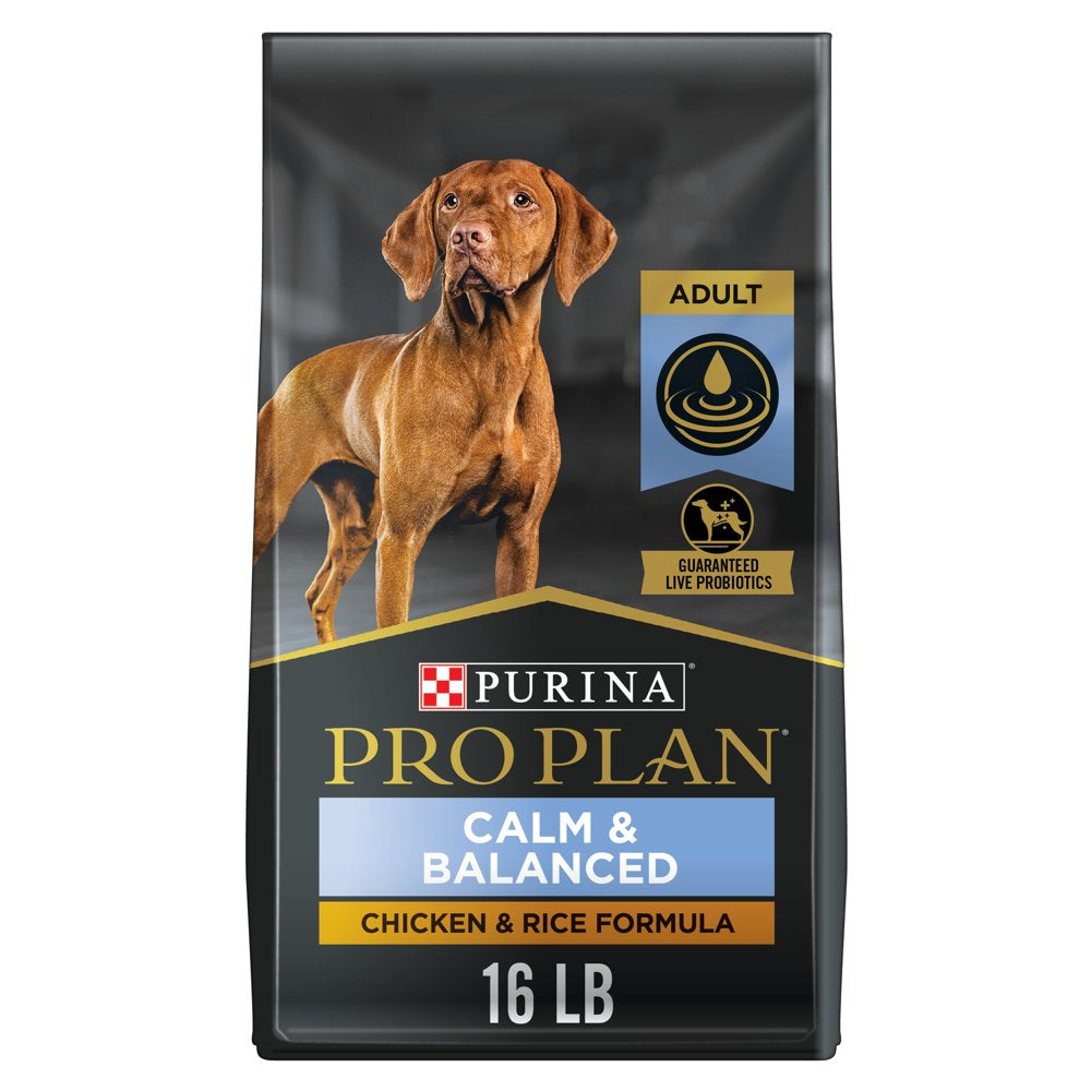 Purina Pro Plan High Protein Adult Dry Dog Food Calm & Balanced, Chicken & Rice, 16 Lb Bag