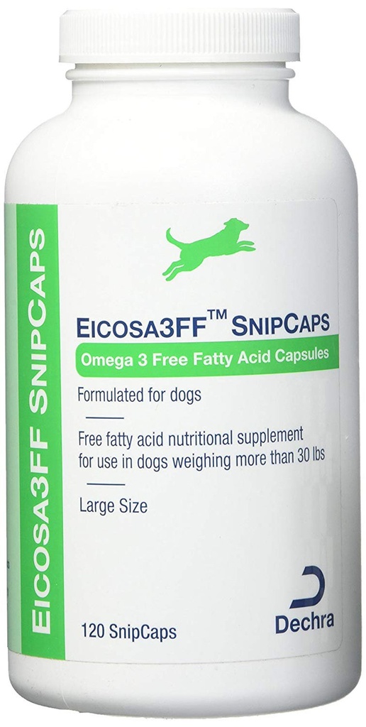 Dechra Eicosa3Ff Snipcaps for Large Dogs over 30 Lbs 120 Count