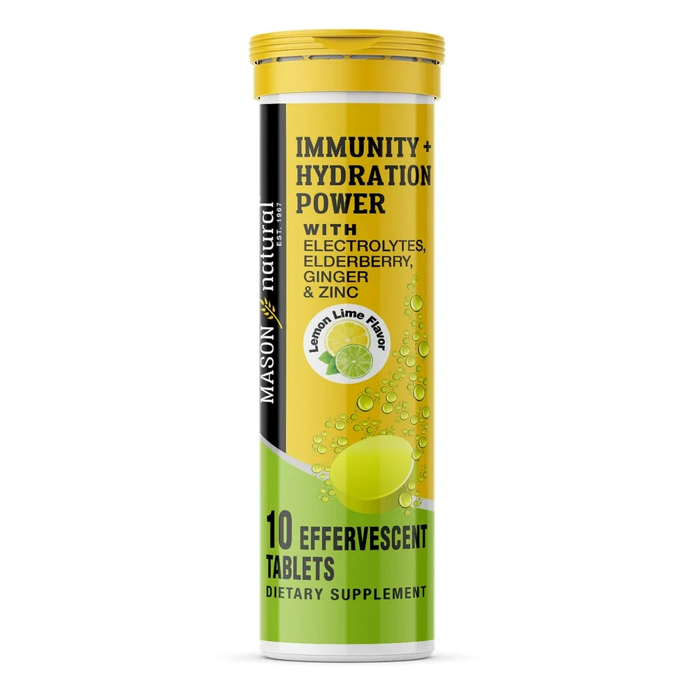 Mason Natural Immunity and Hydration Power with Electrolytes, 10 Effervescent Tablets