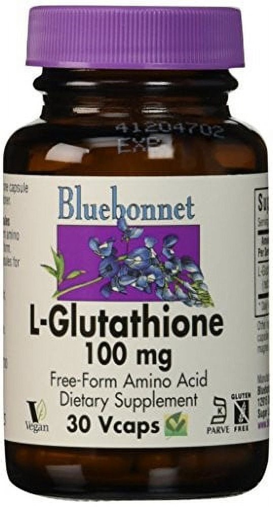 Bluebonnet L-Glutathione 100 Mg, 30 Ct
