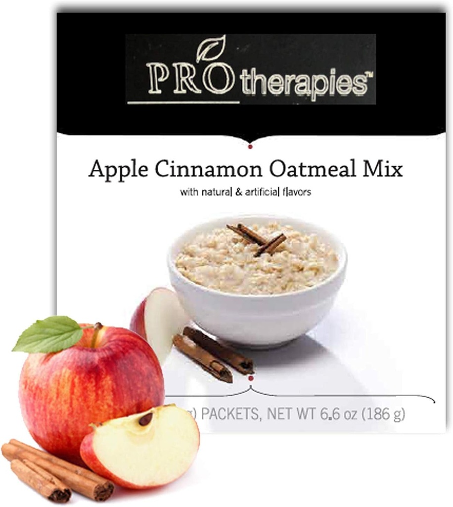 High Protein Oatmeal, Gluten Free Low Carb, Apple Cinnamon (15G Protein) - 6 Servings/Pack