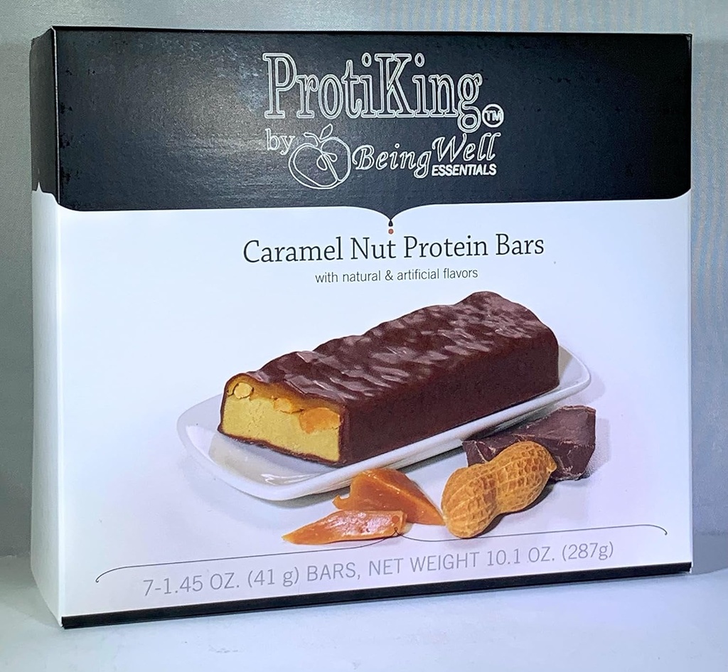 Proti King by BWE Caramel Nut Protien Bar 7 Bars with 15 Gram Protein