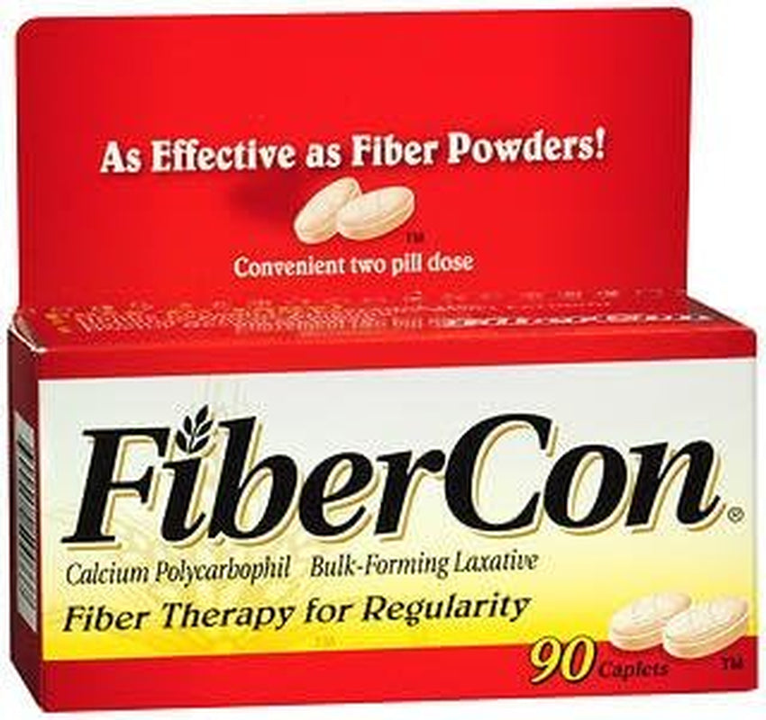 Fibercon Fiber Therapy for Regularity, 90 Caplets, Pack of 4 | Nutrihub CA