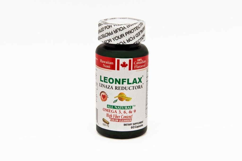 Leonflax Flax Seed Capsules - Omega 3, 6 & 9 - 60 Ct