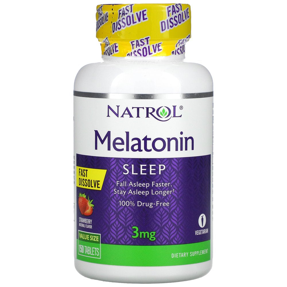 Natrol Melatonin 3mg - Strawberry Fast Dissolve - 150 Tabs