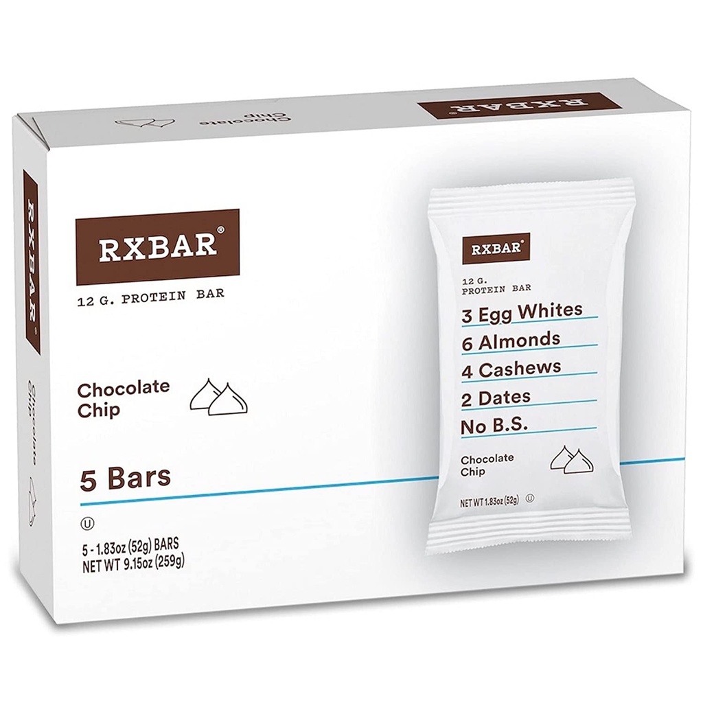 RXBAR Chocolate Chip Protein Bars - 5 Count