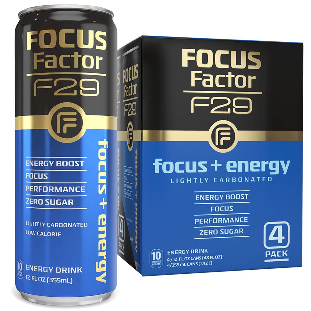 Focus Factor F29 Energy Drink - Blue Razz (4 Pack)
