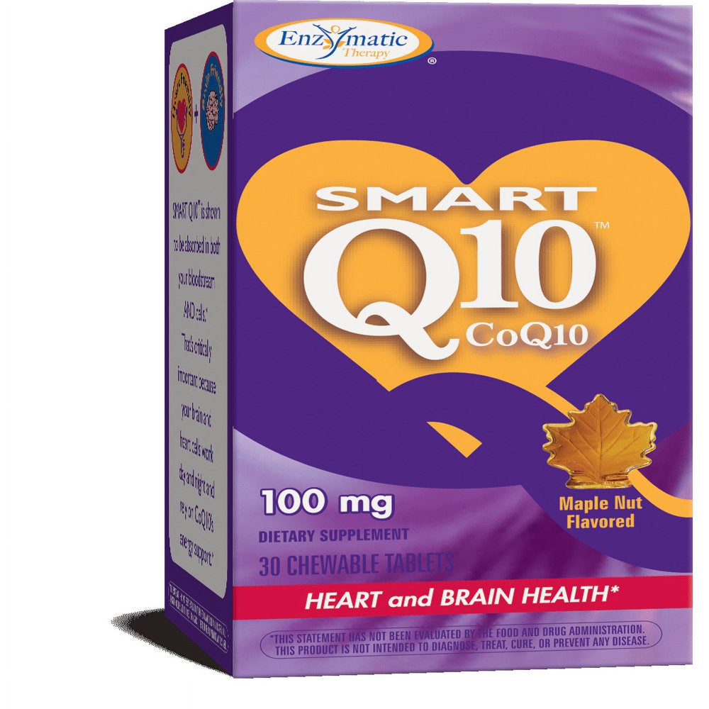 Smart Q10 100mg Chewable - Maple Nut - 30 Tabs