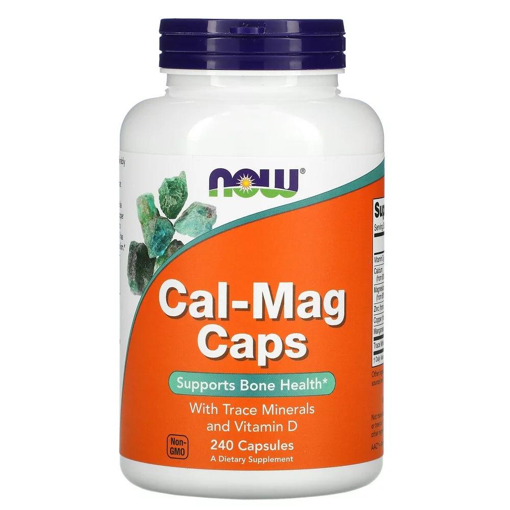 NOW Cal-Mag Caps - Bone Health & Minerals - 240 Caps